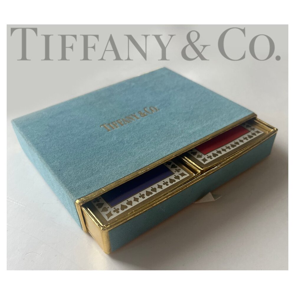 NIB Vintage, Tiffany & Co. Double Deck of Playing Cards, Red & Blue, Unopened!